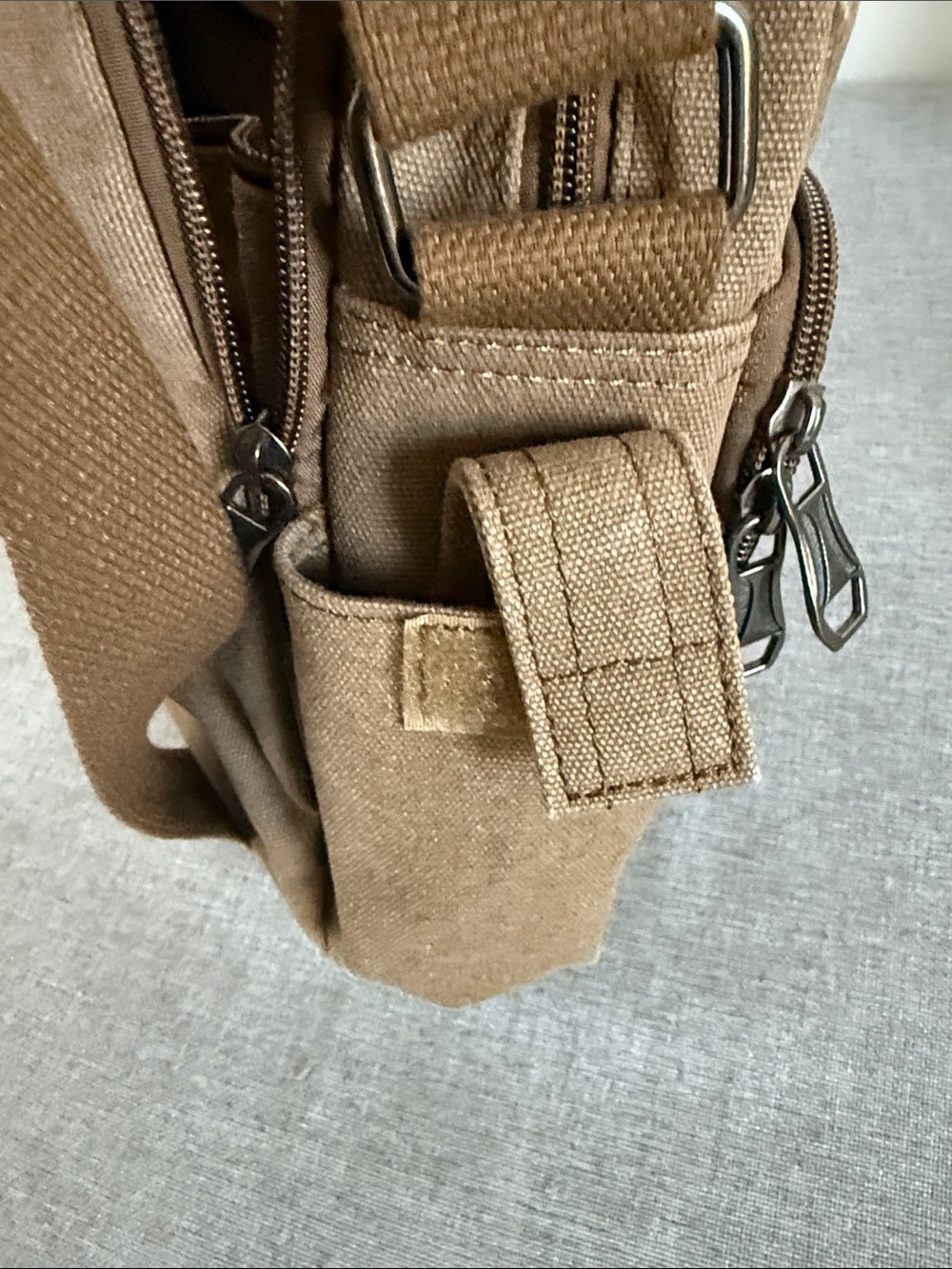 ✨ Topfox Vintage-Vibe Tan Canvas Crossbody Messenger Bag ✨ - Picture 10 of 12